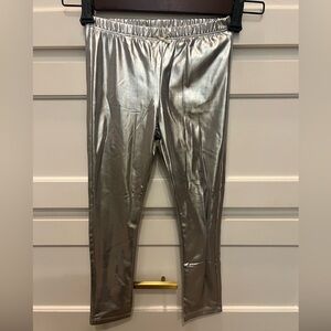 Pink Chicken Shimmering Silver Leggings